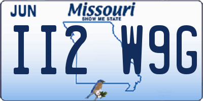 MO license plate II2W9G