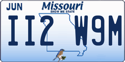 MO license plate II2W9M