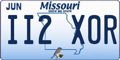 MO license plate II2X0R
