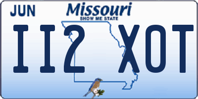 MO license plate II2X0T