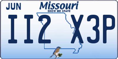 MO license plate II2X3P