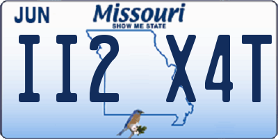 MO license plate II2X4T