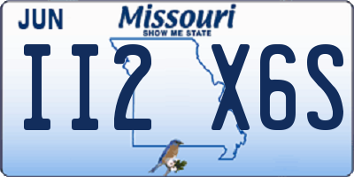 MO license plate II2X6S