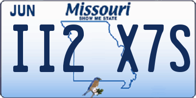 MO license plate II2X7S