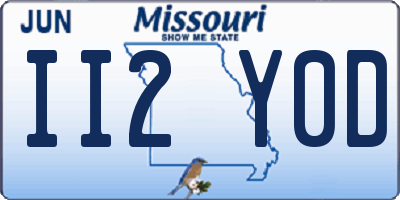 MO license plate II2Y0D