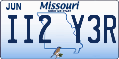 MO license plate II2Y3R