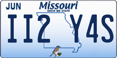 MO license plate II2Y4S