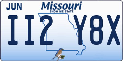 MO license plate II2Y8X