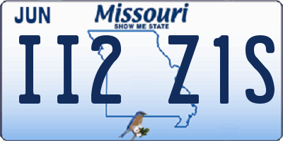 MO license plate II2Z1S