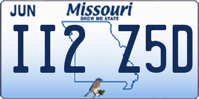 MO license plate II2Z5D