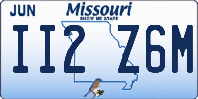 MO license plate II2Z6M