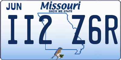 MO license plate II2Z6R