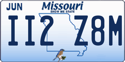 MO license plate II2Z8M