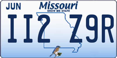 MO license plate II2Z9R