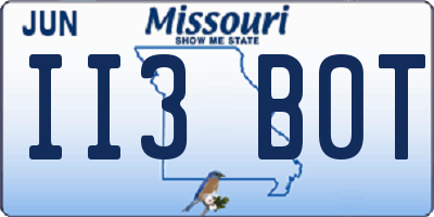 MO license plate II3B0T