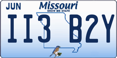 MO license plate II3B2Y