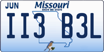MO license plate II3B3L