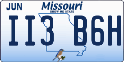 MO license plate II3B6H