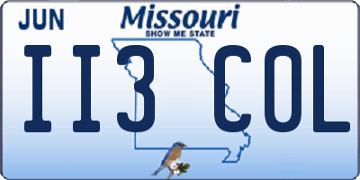 MO license plate II3C0L