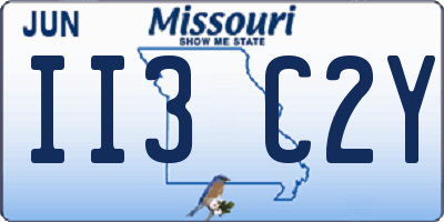 MO license plate II3C2Y