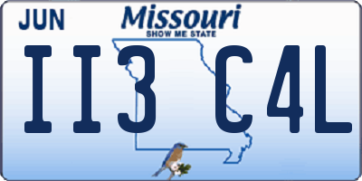 MO license plate II3C4L