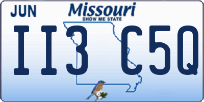 MO license plate II3C5Q