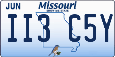 MO license plate II3C5Y