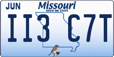 MO license plate II3C7T
