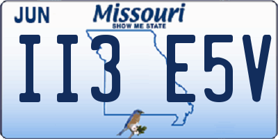MO license plate II3E5V