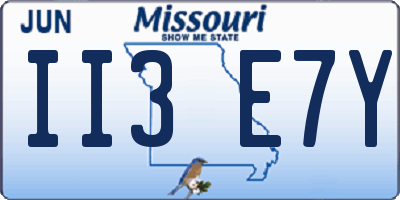 MO license plate II3E7Y