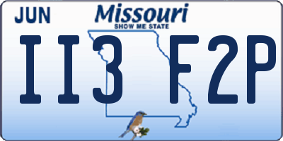 MO license plate II3F2P
