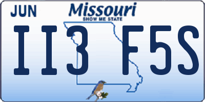 MO license plate II3F5S