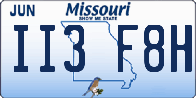 MO license plate II3F8H
