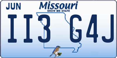 MO license plate II3G4J