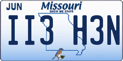 MO license plate II3H3N