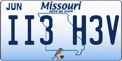 MO license plate II3H3V