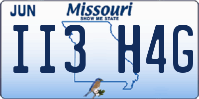 MO license plate II3H4G