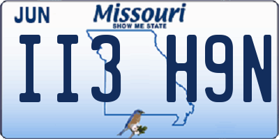 MO license plate II3H9N