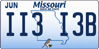 MO license plate II3I3B