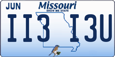 MO license plate II3I3U
