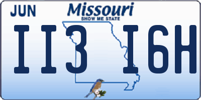 MO license plate II3I6H