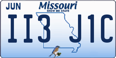 MO license plate II3J1C