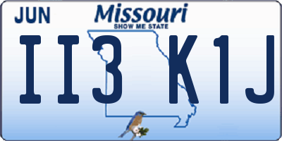 MO license plate II3K1J