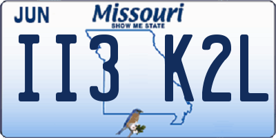 MO license plate II3K2L