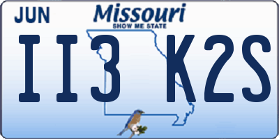 MO license plate II3K2S
