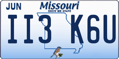MO license plate II3K6U