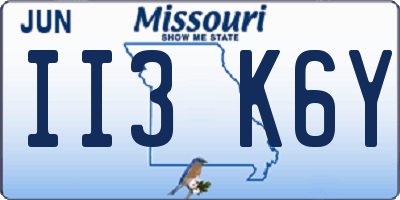 MO license plate II3K6Y