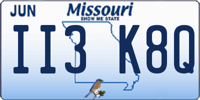 MO license plate II3K8Q
