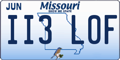 MO license plate II3L0F