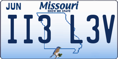 MO license plate II3L3V